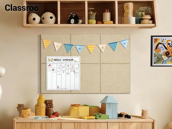 Classroom cork board