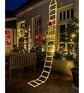 Toodour LED Christmas Lights - 10ft Christmas Decorative Ladder Lights with Santa Claus, Xmas Dec...