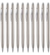 ChaoQ Ballpoint pens 10 pcs Medium Point 1.0 mm Black Ink Ballpoint Pens Smooth Writing Pens Scho...