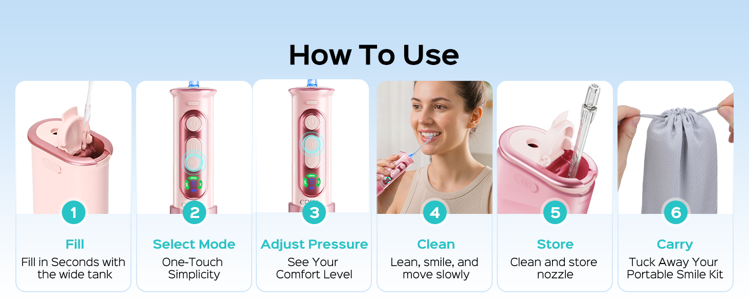 COSLUS T50 Portable Water Flosser for Travel