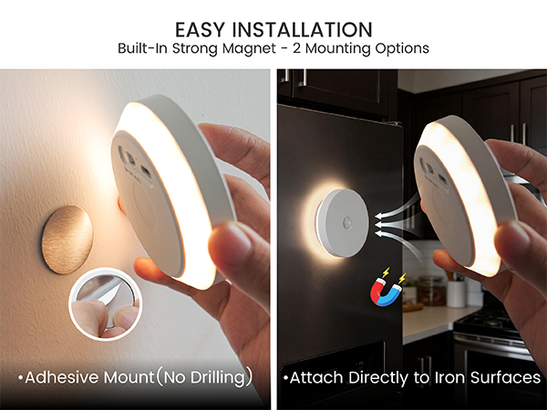 Magnetic Stick-On night light,easy install