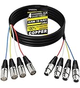 VANDESAIL 6ft 4-Channel XLR Snake Cable for Live Stage, Recording, Studios