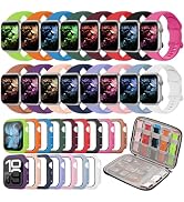 Kounlsyam 16+16 Pack Band and Case Compatible with Apple Watch Band 46mm 45mm 44mm 42mm 41mm 40mm...
