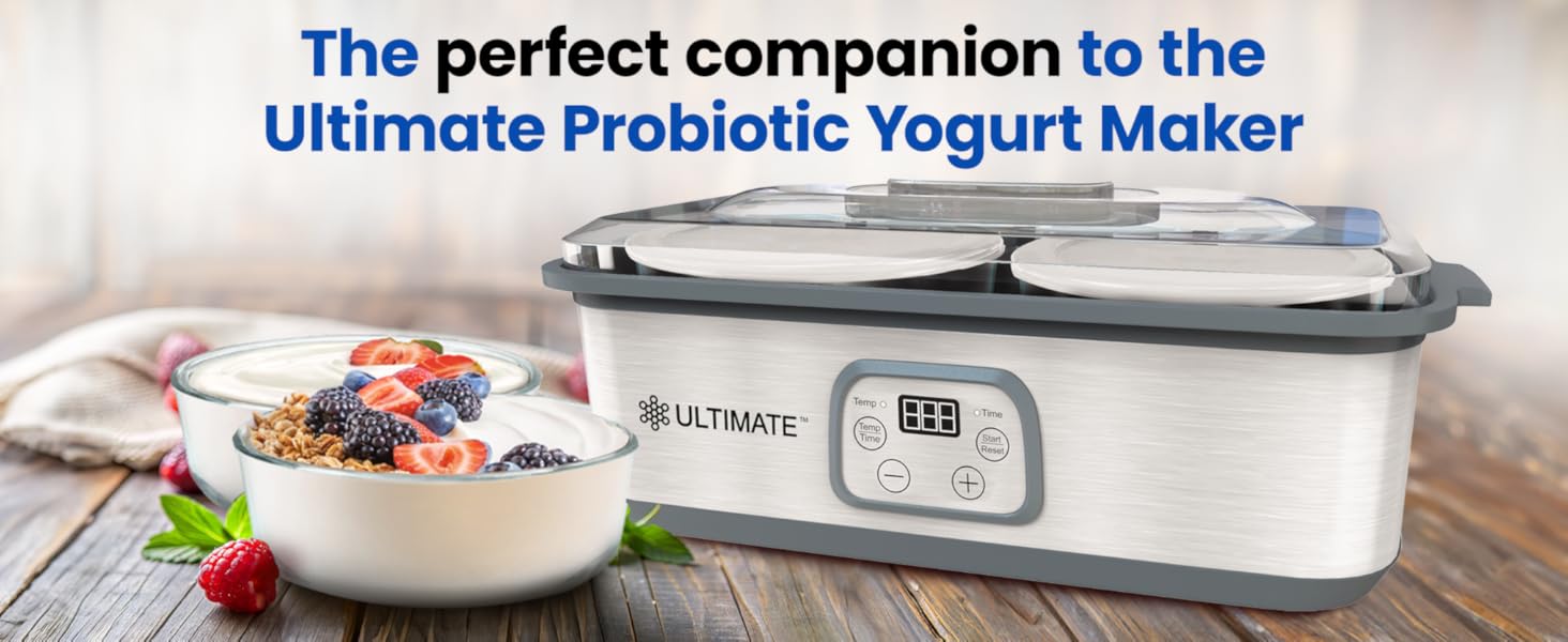 The perfect companion to the Ultimate Probiotic Yogurt Maker