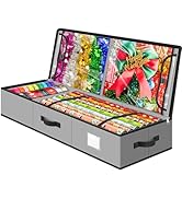 BlessedSeason Wrapping Paper Storage Organizer for 40 Inch Christmas Gifts Wrapping Paper, 2 Visi...
