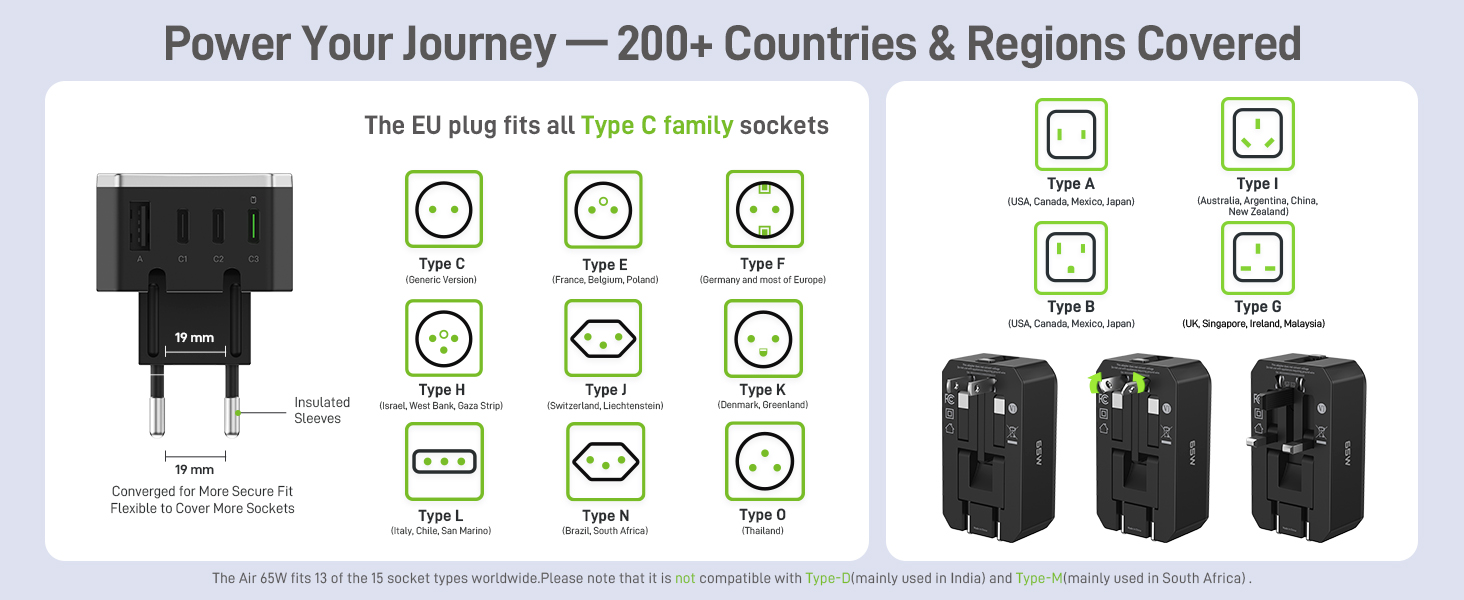 travel essentials european italy europe us ireland power converter worldwide type g greece outlet
