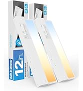 Hardwired Under Cabinet Lighting, 12 Inch 8W LED Under Cabinet Lights, Linkable up to 20 Units vi...