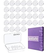 100 Pcs 8mm High Borosilicate Glass Screens for Pipes and Bowls, Glass Screen Filters with 7 Hone...