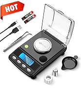 AMIR 20g/0.001g Digital Milligram Scale, Precision Electronic Scale with 6 Units, USB & Battery P...