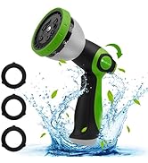 BIBURY Water Hose Nozzle Sprayer, Hand Sprayer with 10 Watering Patterns and On Off Valve Thumb C...