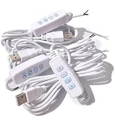 1 Pcs White DC5V USB LED Dimmer Extension Cable with On/Off Switch Adapter LED Dimming Controller...