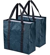 CleverMade Tall Frakta Reusable Grocery Tote - 42L - Pack of 2 - Collapsible Storage Shopping Org...