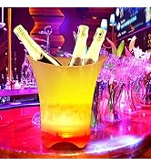 LED Ice Bucket, 5L Large Capacity Colorful Ice Beer Bucket with Bluetooth Speaker, Multi Colors C...