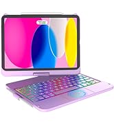 CC Store Touchpad Keyboard Case for iPad 10th Gen 10.9" 2022, Multi-Touch & Backlit Keys, 360° Ro...