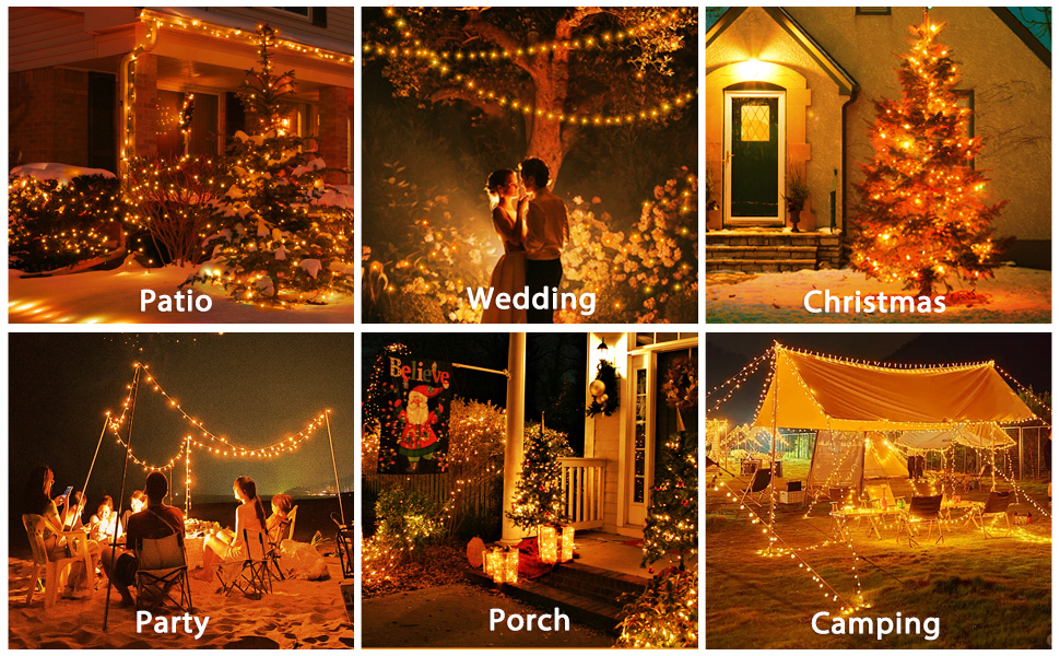 Garden Tree Patio Yard Party Christmas Decor Solar Fairy String Lights