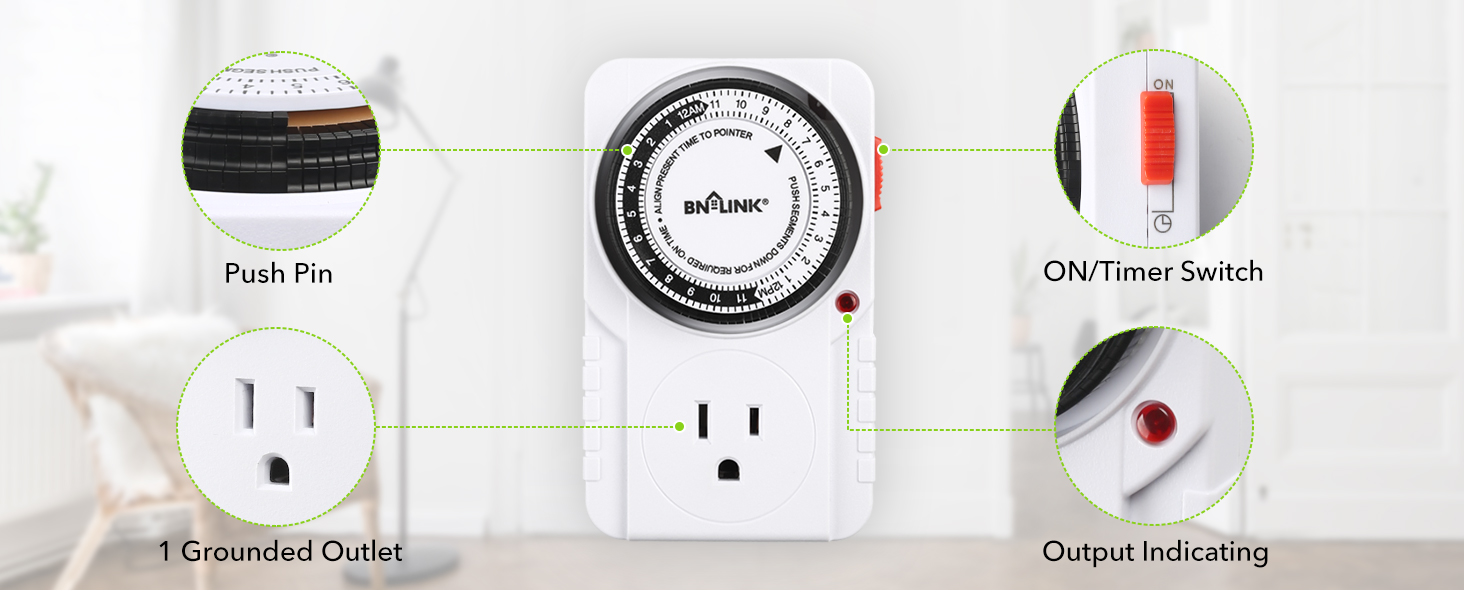 Timers for electrical outlets indoor
