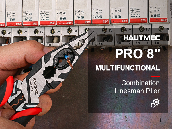HAUTMEC Pro 8" Multifunctional Combination Linesman Plier