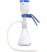 LVDALAB Lab Vacuum Filtration Distillation Apparatus, Borosilicate Glass Vacuum Filtration Assemb...