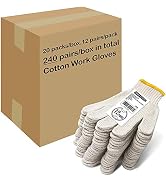 Evridwear Cotton Polyester String Knit Shell Safety Protection Work Gloves for Painter Mechanic I...