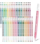 Joyask Gel Pens For Coloring, 36 Pack Colored Pens for Black Paper & White Paper, 0.6MM Fine Poin...