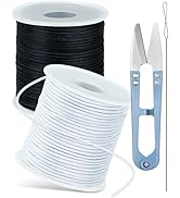 FIVEIZERO 2 Rolls Elastic Bracelet String Total 330 Feet,1.0mm,1.2mm,1.5mm Elastic Cord for Beadi...
