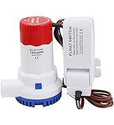 YQMIGU 1500 Gph Bilge Pump 12 Volt, Boat Water Pump Takes Up Little Space And Has A Quiet Sound, ...