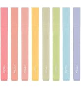 YISAN Highlighters Pastel Assorted Colors,No Bleed,Soft Tip,Cute Aesthetic for Book Journal,8-Pac...