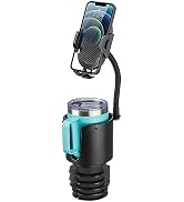 JOYTUTUS Cup Holder Phone Mount for Car,Upgraded 2 in 1 Cell Phone Holder for Car, Large Car Cup ...