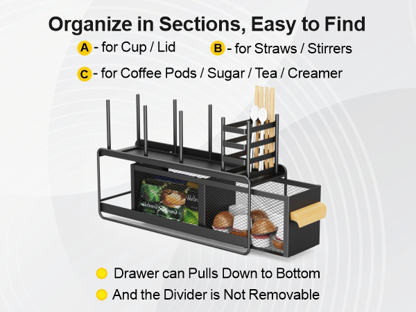 coffee bar organizer