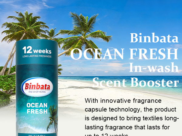Binbata Laundry booster beads Ocean fresh scent 30oz