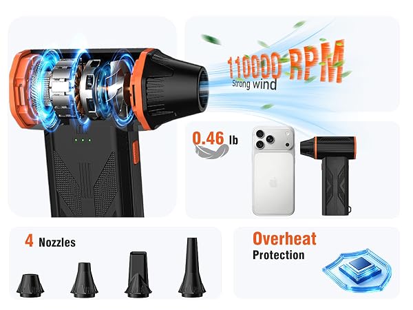 high power brushless motor, lightweight and overheat protection