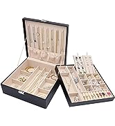 ProCase Jewelry Box for Women Girls Girlfriend Wife Ideal Gift, Large Leather Jewelry Organizer S...