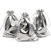 BEAVOING Pack of 100 3.54"x4.72" Heavy Duty Gold Drawstring Organza Jewelry Pouches Wedding Party...