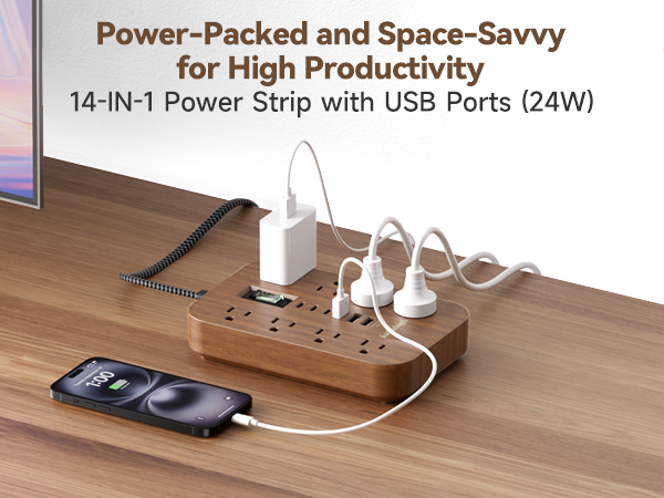 Walnut Extension Cord