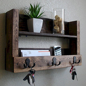Homanu Heavy Duty Double Prong Coat Hooks Wall Mounted