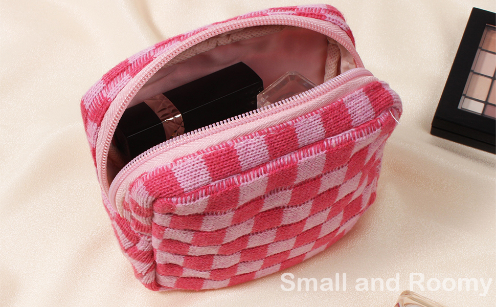checkered cosmetic case checkered cosmetic bag small checkered cosmetic makeup bag