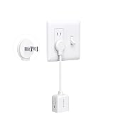 TROND Polarized 2 Prong to 3 Prong Flat Outlet Adapter with 6 Inch Cord | No Blocking 3 Way Flat ...