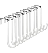 Mars-Rock Over The Door Metal Hooks with Plastic Coating 5.5" Fit 0.5" to 1 3/8" Door 10 Pcs Heav...