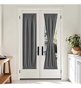 NICETOWN 100% Blackout Door Curtain for Window, Privacy French Front Door Shade Thermal Insulated...