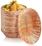 Yesland 12 Pack Plastic Oval Basket Small Gift Baskets, Food Storage Basket & Fruit Basket, 10 x ...