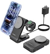 25W 3 in 1 Wireless Charger for iPhone & Samsung, Magnetic Fast Charger | 45W Adapter Included, A...