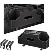 Couslcd Car Seat Back Organizer, 3-in-1 Vehicle Backseat Storage Box with Cup Holder Tissue Box T...