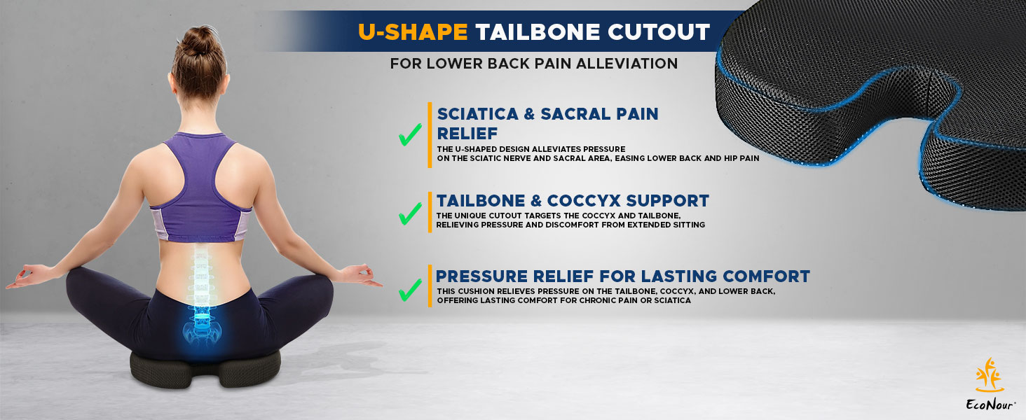 tailbone cushion cusion seats chairs chars pressure sciatica scatica cocyx sciatic backrest pillow