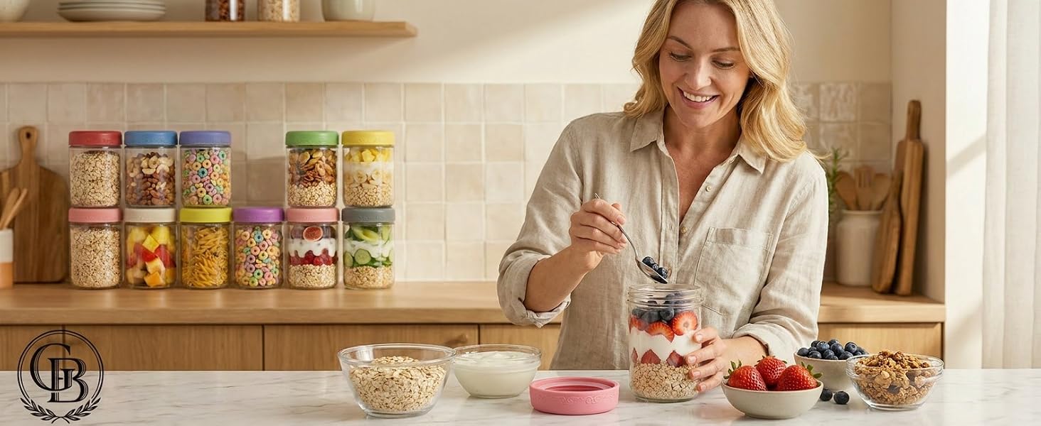 overnight oats jars