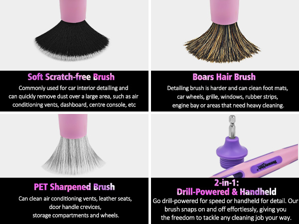 Car Detail Drill Brush Set