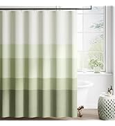 jinchan Ombre Forest Green Striped Shower Curtain Waterproof Fabric Shower Curtains for Bathroom ...