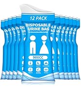 HOKINETY Disposable Urine Bag for Travel - 900ML Portable Pee Bags for Women Men 12 PCS Emergency...