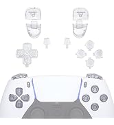 eXtremeRate Replacement D-pad R1 L1 R2 L2 Triggers Share Options Face Buttons, Clear Full Set But...