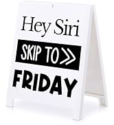 Funny Team Office Gifts - Hey Siri Skip To Friday Funny Desk Sign, Gag Fun Gift for Coworker Team...
