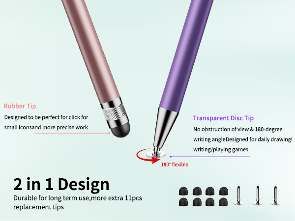 Dual-tipped stylus pen